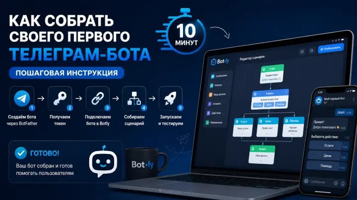 Как собрать первого Telegram-бота за 10 минут