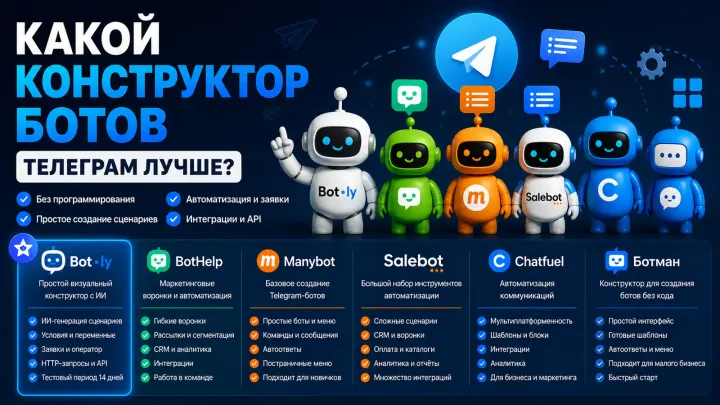 Какой конструктор ботов выбрать для Telegram: сравнение 6 популярных сервисов